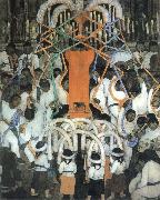 Diego Rivera Dancing oil on canvas